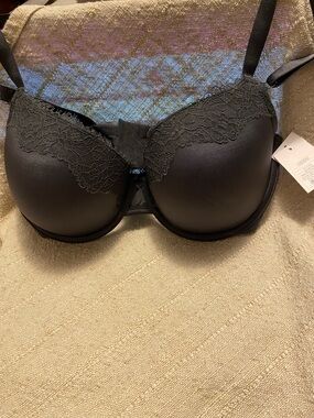 Auden Gray/Black Demi coverage Bra. Size 36DDD. Brand New